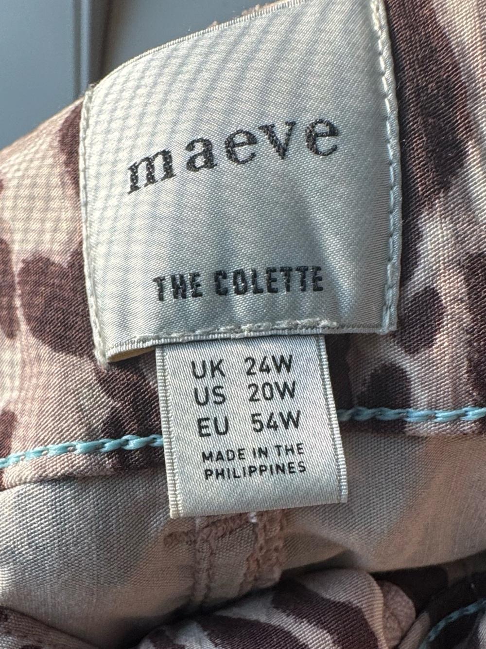 Anthropologie Maeve Colette Leopard Print High-Waist Pants - Brown/Beige 20W EUC - Picture 7 of 10